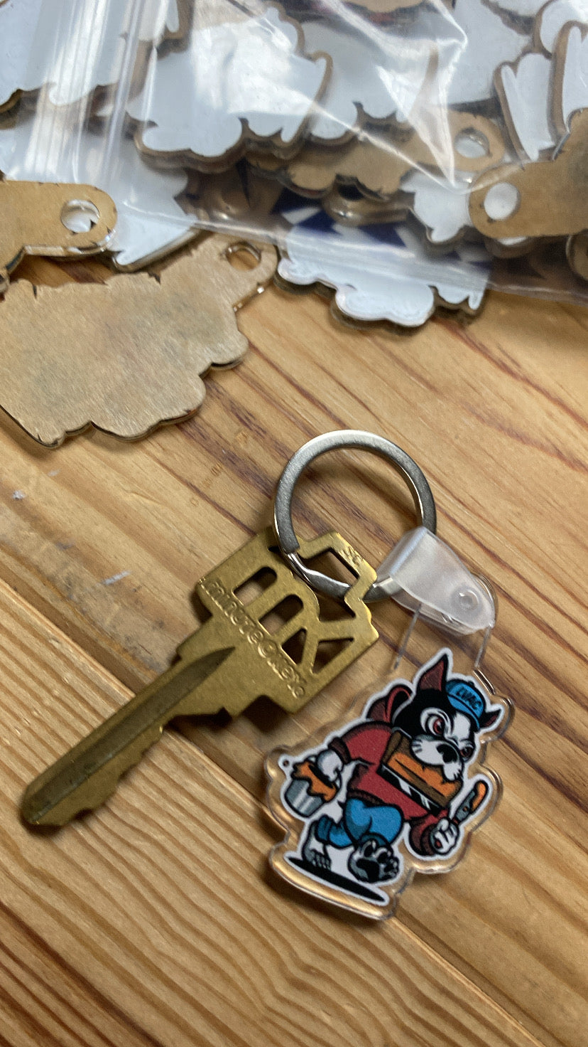 LVAC - Squeegee the dog 1.5” acrylic keychain