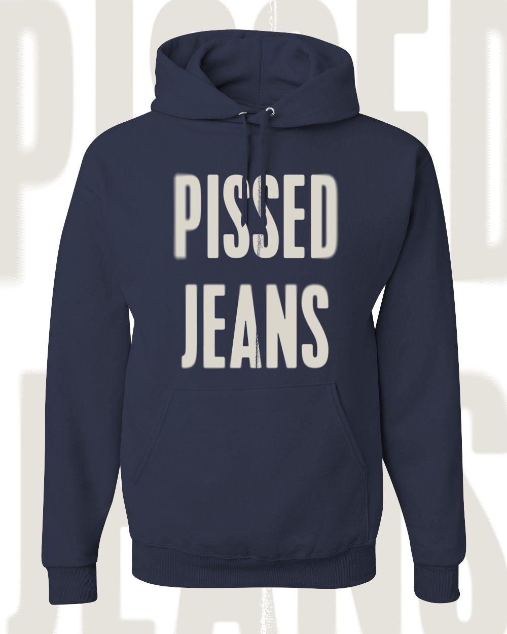 Pissed Jeans - Creased pullover hooded sweatshirt